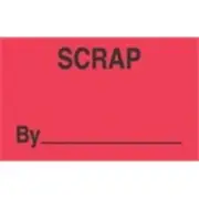 1000 - #DL3361 3x5" Scrap By _____ Label