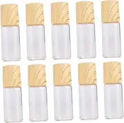 NOLITOY 10Pcs Refillable Essential Oil Roller Bottles with Grain Caps Transparent Glass Bottles for Perfume Portable Travel Durable and Easy to Use