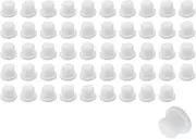 Tighall 50pcs White Plastic Hole Plugs Flush Type 9.2mm Hole Plugs Snap in Locking Hole Tube Panel Plugs