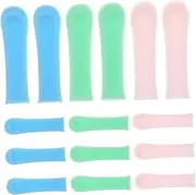 NIYANGLE 15Pcs Ear Wax Cleaner Cover Replaceable Ear Spoon Sleeves for Comfortable Ear Cleaning Soft Material Compatible with Various Ear Spoons Elegant Colors