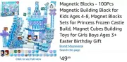 Magnet Blocks Sets for Princess Frozen Castle Build, Magnet Cubes Building Toys