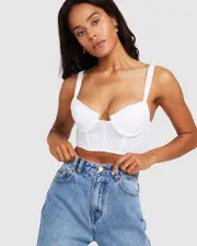 Colette Underwire Corset Bustier White