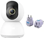 360° Smart Home Security Camera PTZ 2K Webcam 1296P 3 Megapixel AI Human Detection Night Vision Webcam Work(Add EU Adapter)