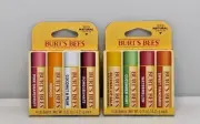 2x Burt's Bees FRESHLY PICKED+SUPERFRUIT Lip Balm 4 Pack New in Box BUNDLE