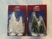 2 Packs Of Village Christmas Trees Winter Village Accessories Pine Trees
