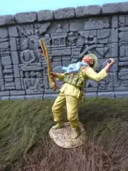 king &country VN025 54mm Vietnam NVA infantry being shot charging 2018 MIB oop