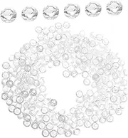 Veemoon 2000Pcs Transparent White Acrylic Gemstones Stylish Pointed Bottom Vase Fillers for Wedding Party Decorations Table Centerpieces Nail Art Crafts and Elegant Displays