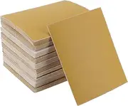 X AUTOHAUX Universal 4.49Inch x 5.51Inch 400 Grit Sanding Discs Hook & Loop Sanding Sheets Brown Corundum 100 Pcs