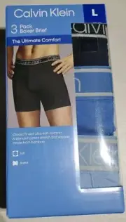 Calvin Klein Men's Boxer Brief Ultimate Comfort size Large Blue (3 pack)
