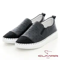 在飛比找momo購物網優惠-【CUMAR】排鑽鏤空休閒鞋(黑色)