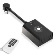 Outdoor Timer Outlet Waterproof with Remote, 2 Outlets Dusk to Dawn Plug, Lig...