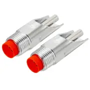 Pig Nipple Waterer Poultry Drinker Feeder 1/2" PT Iron Plastic Hat, 2pcs