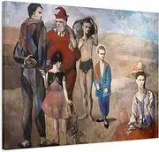 Pablo Picasso Family of Saltimbanques - Canvas Art Print 32x24inch 80x60cm (Horizontal) / 1.25inch 3.175cm