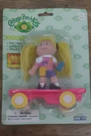 Vintage Cabbage Patch Kids Blonde PVC Figure Skate Board Rider NIB