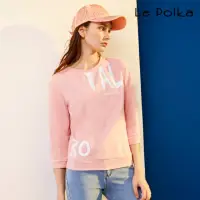 在飛比找momo購物網優惠-【Le Polka】灑脫七分袖字母棉T-女