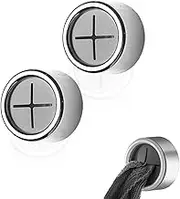 2pcs Tea Towel Holders, Premium Adhesive Towel Hooks,Round Tea Towel Hooks,Push in Suction Hand Towel Holder Set,Self Adhesive Towel Hanger,Towel Holders for Kitchen Bathroom and Home