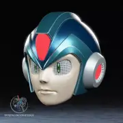 Megaman Helmet 3D Printed PLA Magnets Included