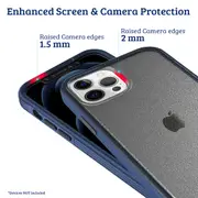 iPhone 12 Pro Max Compatible Case Cover With Heavy Duty Slim Tupoz - Clear and Grey