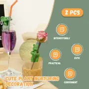 2 Pcs Plastic Propagation Station Cute Shape Propagation Holder Decorative xdoIi