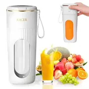 Portable Blender Juicer Cup,22000 RPM High Speed Multifunctional Automatic Fruit Blender for Home Travel,Camping Color White