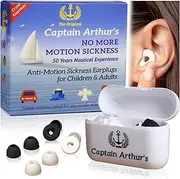 No More Motion Sickness Earplugs by Captain Arthur for Adults & Kids – Anti Nausea Seasickness Relief – Sea Sickness Travel Sickness & Car Sickness Prevention Cruise Essentials