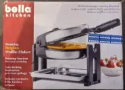 BELLA Rotating Belgian Waffle Maker Non-Stick Auto Lock Folding Handle Recipes