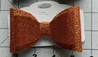 Sparkling Glitter Hair Bow Faux Leather Handmade