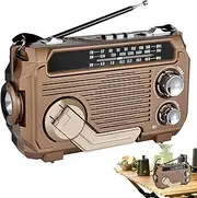 emergencyy Crank Radio - Solar Hand Crank Weather Radio | Battery Operated Portable AM FM SW Receiver, Multi-Band Survival Device Suitable for Storm, Outdoor Adventure, and Off-Grid Use