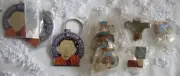 10-Pc Collection of Star Trek Deep Space 9 Quark Keyrings & Tac Pins Vintage