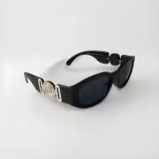 VERSACE VE 4361 BIGGIE Black Grey Hexagonal Sunglasses BRAND NEW