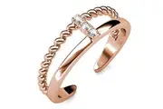 Anchor Ring Embellished With SWAROVSKI Crystals