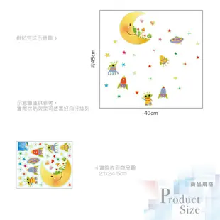 Wall Art 無痕夜光壁貼 現貨 時尚貼紙 室內設計 展覽布置 創意 客廳沙發牆 兒童房 裝飾 月亮 星星 0004