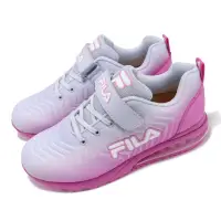 在飛比找momo購物網優惠-【FILA】休閒鞋 J414Y 中童 紫 粉 漸層 氣墊 魔