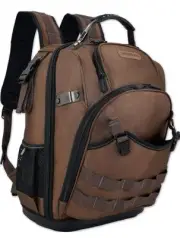 WELKINLAND 70-Pocket Tool Backpack - Hard-Based Electrician Backpack with Tec...