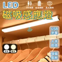 在飛比找樂天市場購物網優惠-四合一 智能LED磁吸式薄型感應燈 USB充電 14燈 LE