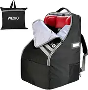 360°Thick Padded Car Seat Travel Bag for Airplane ,Waterproof Car Seat Bags for Air Travel ,Heavy Duty Carseat Backpack for Nuna Graco Diono Britax Chicco Clek Cosco Peg Perego & Base 18.5"X18.5"X29"