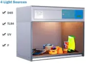 Color Viewing Light Booth Color Light Box with 4 Light Sources D65 TL84 F UV
