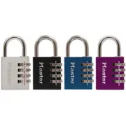 Master Lock 643DASTWDAU 40mm Metal Word Combination Padlock - Box of 4