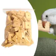 100x Bird Chewing Blocks Climb Wood Cubes for Small Parakeets Macaws Conures
