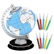 Globe Puzzle DIY 3D Puzzle Science Educational 3D Puzzle Toddlers Globe Puzzles