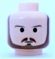 new LEGO Star Wars Minifig Head - Qui-Gon Jinn (2007)
