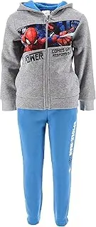 [Sun City] Kids Boys Marvel Spider-Man Jogging Suits (8 Years, Light Grey)
