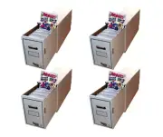 4 Long Comic Book Boxes with Drawers Comics Storage Box with Dividers 235 CT