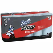 10 Pack Scott Shop Towels Multi Purpose Cleaning Wipes Roll Auto Car Kitchen