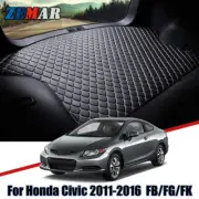 Leather Car Trunk Tray Boot Floor Mat Cargo Liner For Honda Civic 9th Gen 11-16 (for: Honda Civic)