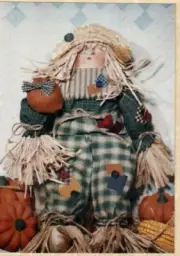 Patches Scarecrow Doll Figure Sewing Pattern Primitive Autumn Harvest