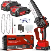 Mini Chainsaw 6-Inch Brushless with 2-Pack 2000mAh Batteries, Auto Oiler Syst...