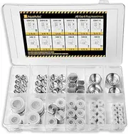 64 Pcs. JIC 37° Flare Thread Cap & Plug Assortment Kit, Galvanized Steel with Precision Threading Hydraulic Adapter an Fitting Set, Dash Sizes 04 06 08 10 12 16