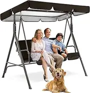 Garden Swing Canopy Replacement, Waterproof Swing Top Cover & Seat Cover,Outdoor Swing Canopy Cover Set,210D Oxford Cloth,for Outdoor/Patio/Lawn/Garden