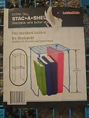 LockerMate Stac-A-Shelf Tall 12 Inch Wire Stackable Locker Shelf, Mint